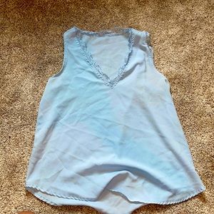 Baby blue Buckle tank top